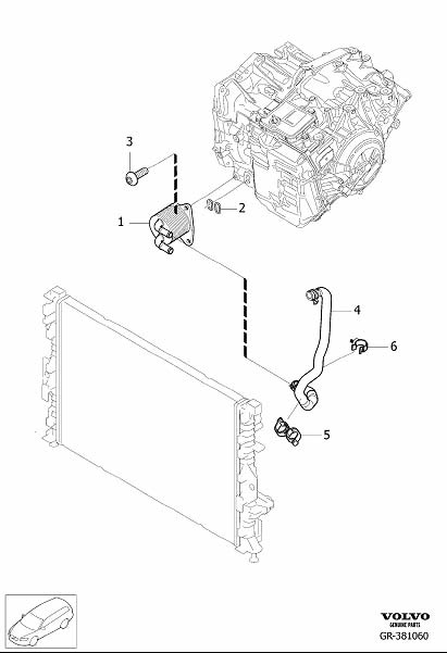 Volvo Xc Retainer Cooler And Connection Fittings Erad Cooling