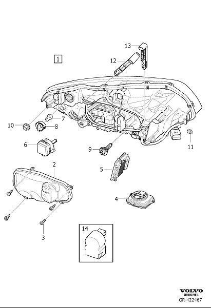 2017 Volvo XC60 Headlight (Right). HEADLAMP. Active Gas Discharge ...