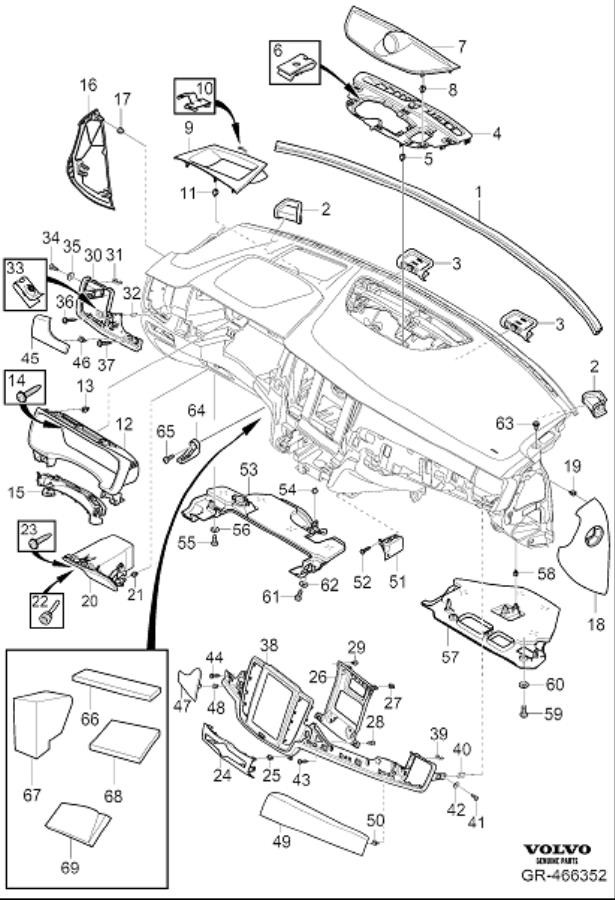 39829134 - Instrument Panel Storage Compartment (Interior code: UXXX ...