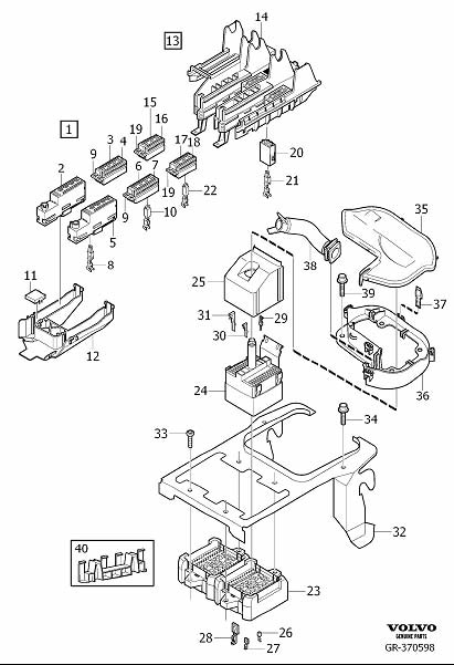 Volvo XC90 Grommets and Boots. Cable Harness Engine Component Parts ...