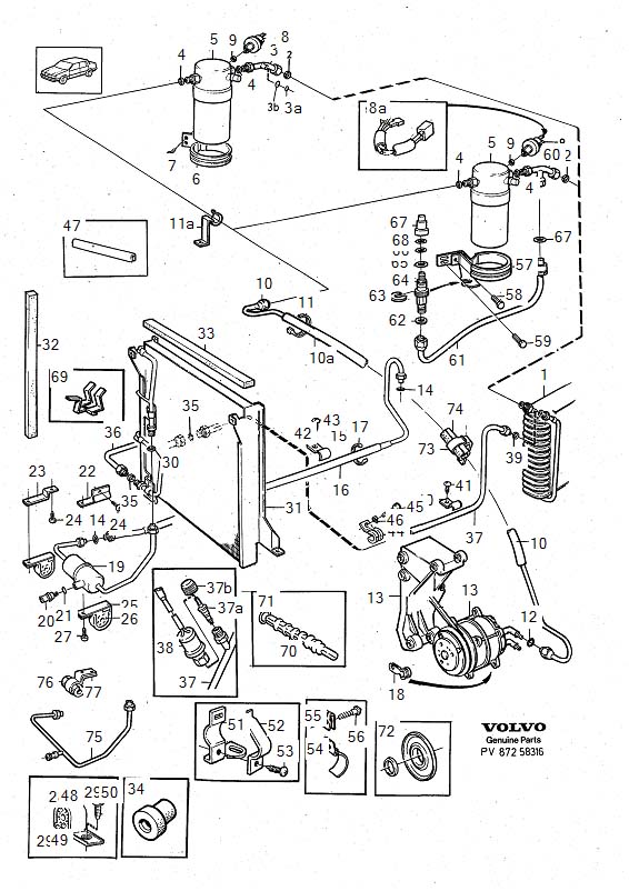 1991 Volvo Clamp. Conditioning, Air, APP - 1388359 - Genuine Volvo Part