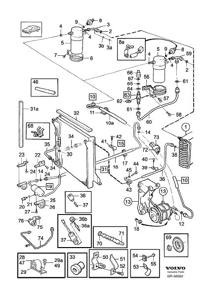 1991 Volvo Clamp. Conditioning, Air, APP - 1388359 - Genuine Volvo Part