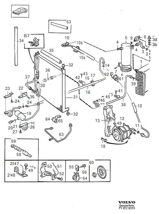 1991 Volvo Clamp. Conditioning, Air, APP - 1388359 - Genuine Volvo Part