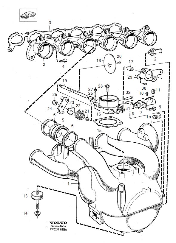 1993 Volvo 960 Spring retainer. Inlet, Manifold, Housing - 1266711 ...