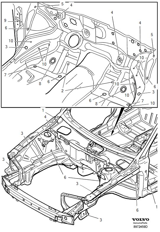 2000 Volvo V70 Sealing Cover - 30763444 - Genuine Volvo Part